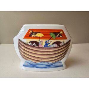 Noah's Ark Piggy Bank Porcelain Vintage